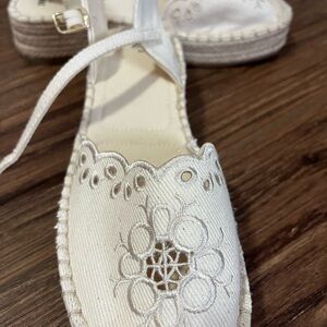 Zara Cream Espadrille Dress Shoes